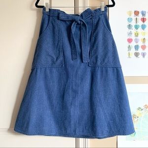 Vintage | A-line midi wrap skirt